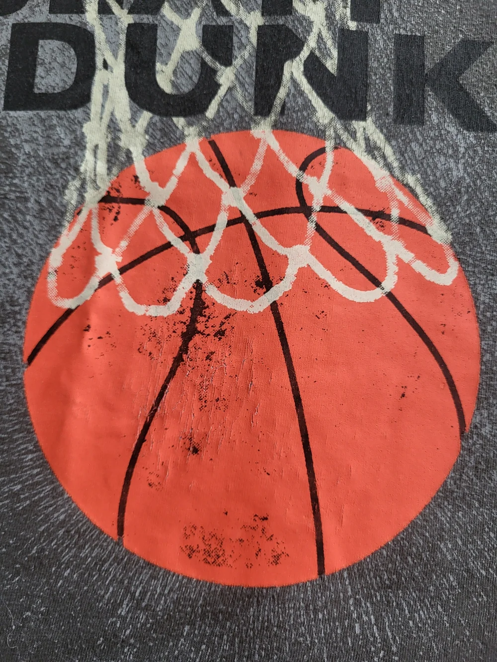 Cat & Jack Charcoal Tee with Orange Basketball Graphic